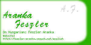 aranka feszler business card